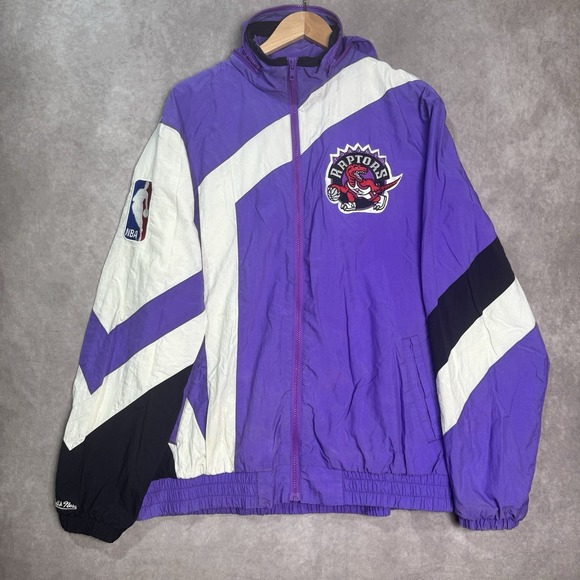 Mitchell & Ness Toronto Raptors NBA Jacket Windbreaker w/ Hood Men's Size XL